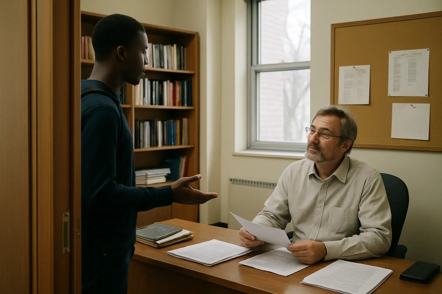 A student asking a supervisor for the department's position in writing